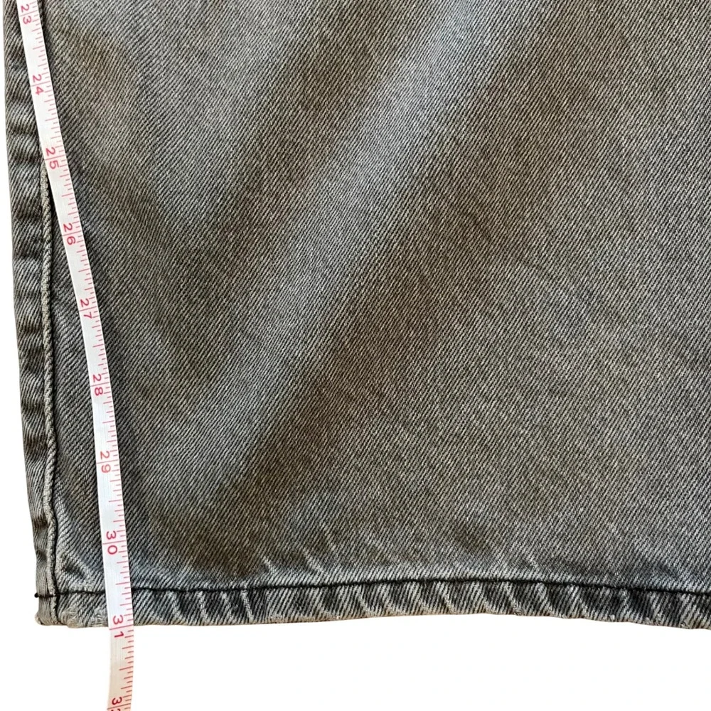 Levis 501‎ Original Mens Grey Straight Leg Button Fly Jeans W44 L34 Irregular